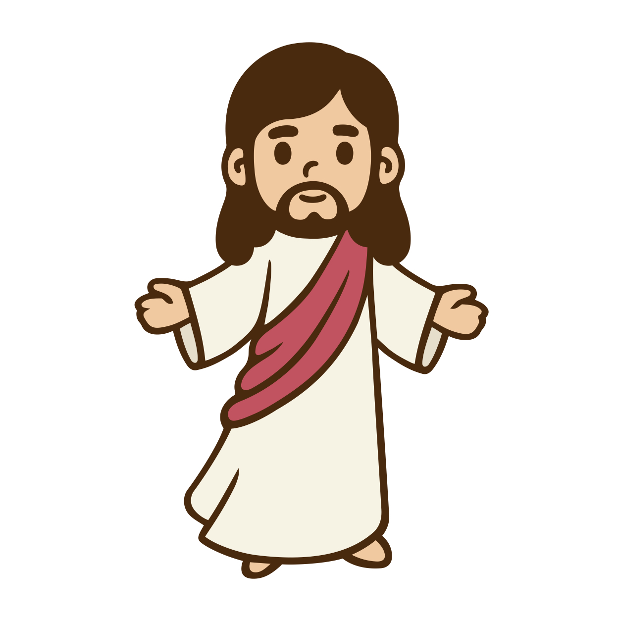 Иисус в мультяшном стиле